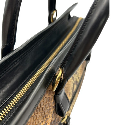 ANDREA MABIANI アンドレア マビアーニ 2WAY パイソン バッグ レザー 本革 蛇革 鞄 肩掛け ハンドバッグ 中古 W４