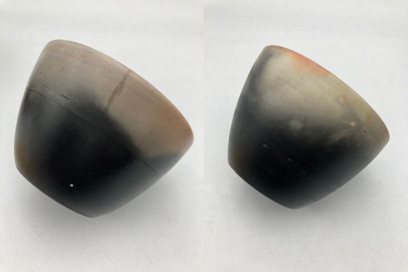 赤穂瀬戸内窯 雲火焼 長棟州彦 フリーカップ ペア 中古 D4