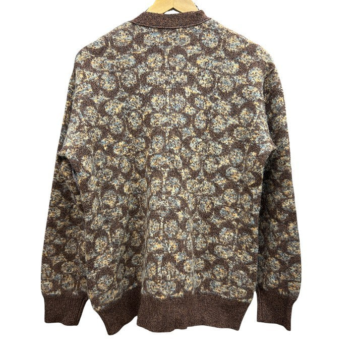 COACH コーチ シグネチャー カーディガン CB640 XS トップス 秋 冬 レディース かわいい 総柄 ブラウン 中古 W４