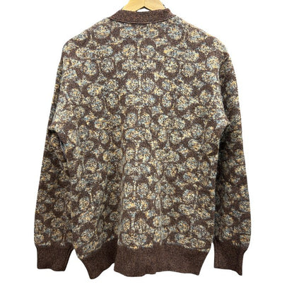 COACH コーチ シグネチャー カーディガン CB640 XS トップス 秋 冬 レディース かわいい 総柄 ブラウン 中古 W４