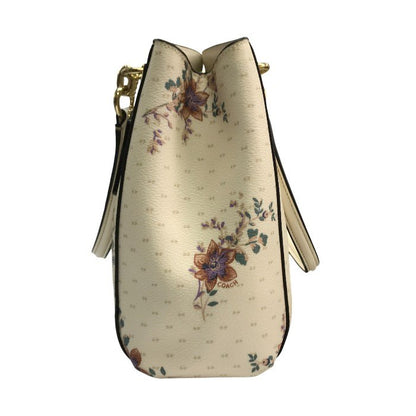 COACH コーチ ハンドバッグ レディース 2way 斜め掛け ショルダー 花柄 フラワー アイボリー F31419 中古 T1