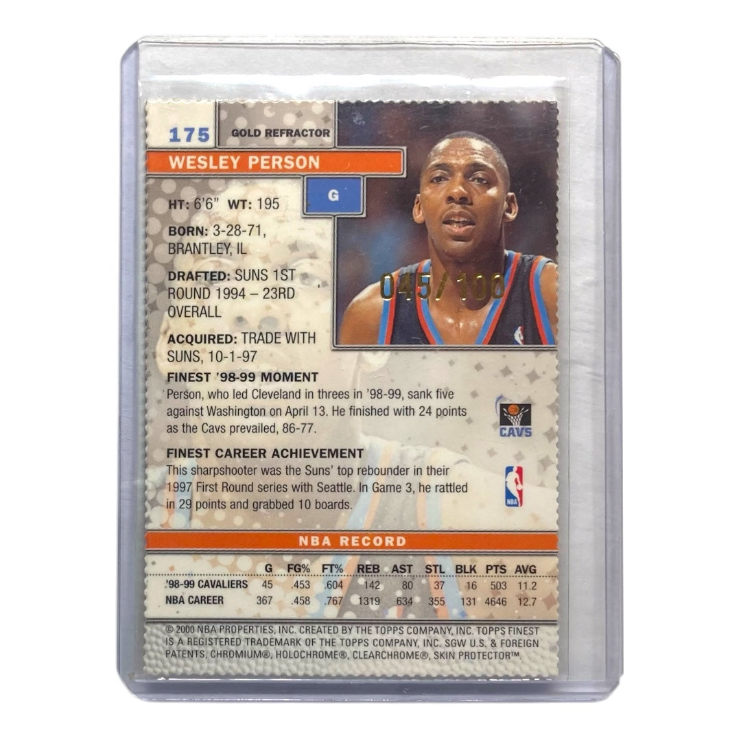 TOPPS NBAカード FINEST WESLEY PERSON CLEVELAND CAVALIERS /100 #175 中古 IT2