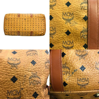 MCM モノグラム ボストンバッグ ユニセックス 旅行鞄 ショルダー付き 大型 ブラウン 中古 T1