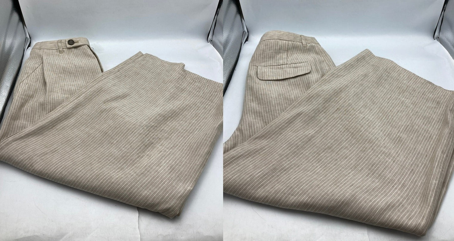 HUMAN WOMAN ヒューマンウーマン ポリエステル/レーヨンリネンパンツ 077-0130518 サイズS レディース 中古 D4