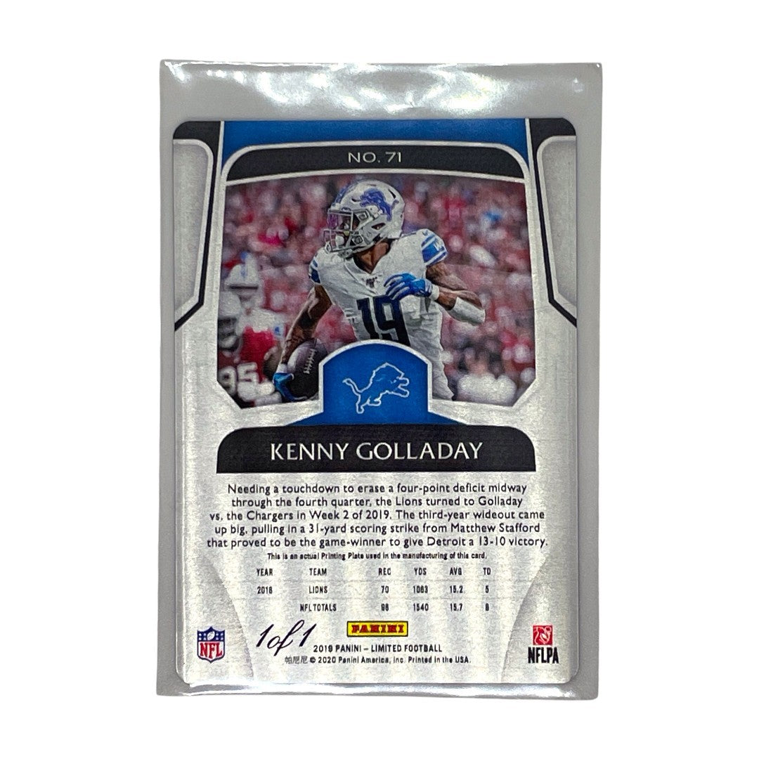 PANINI NFLカード LIMITED KENNY GOLLADAY DETROIT LIONS 1of1 #71 中古 IT1