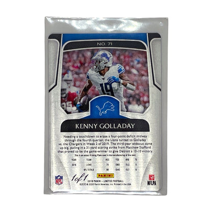 PANINI NFLカード LIMITED KENNY GOLLADAY DETROIT LIONS 1of1 #71 中古 IT1