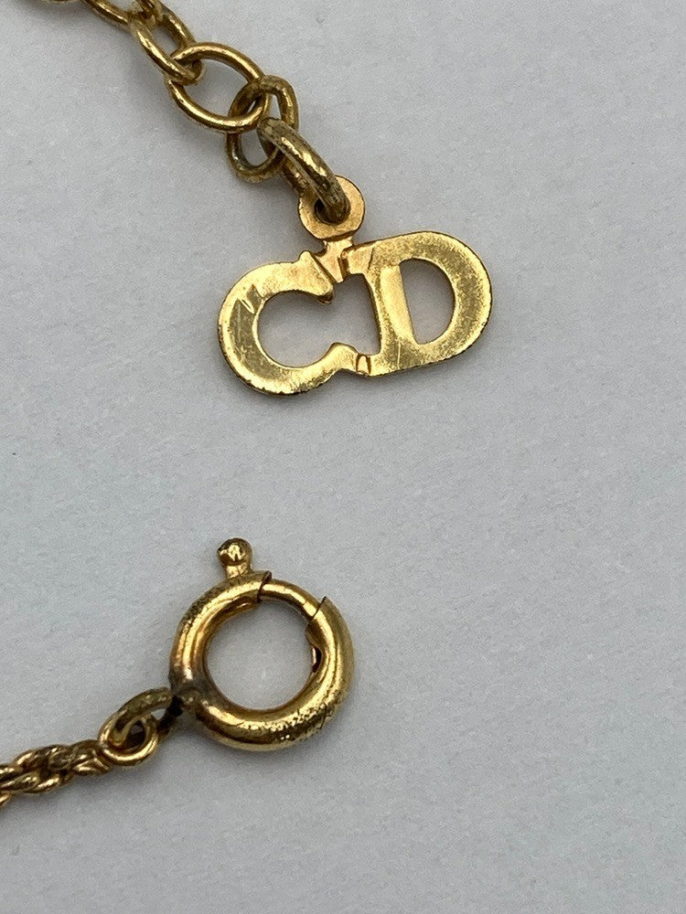 Christian Dior クリスチャンディオール GP エンブレム ネックレス 中古 D4