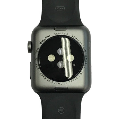 Apple Watch SERIES3 42MM スマートウォッチ スペースグレイ スポーツバンド アルミニウムケース フィットネス 8GB MTF32J/A 中古 T1