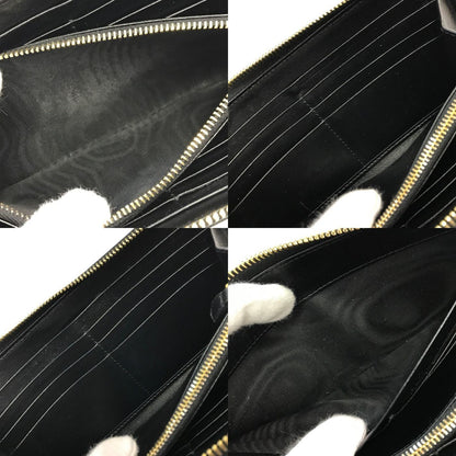 PRADA プラダ VITELLO MOVE TR ヴィッテロムーブ 長財布 メンズ ラウンドファスナー ジップ レザー 三角プレート ブラック 1ML506 中古 T1