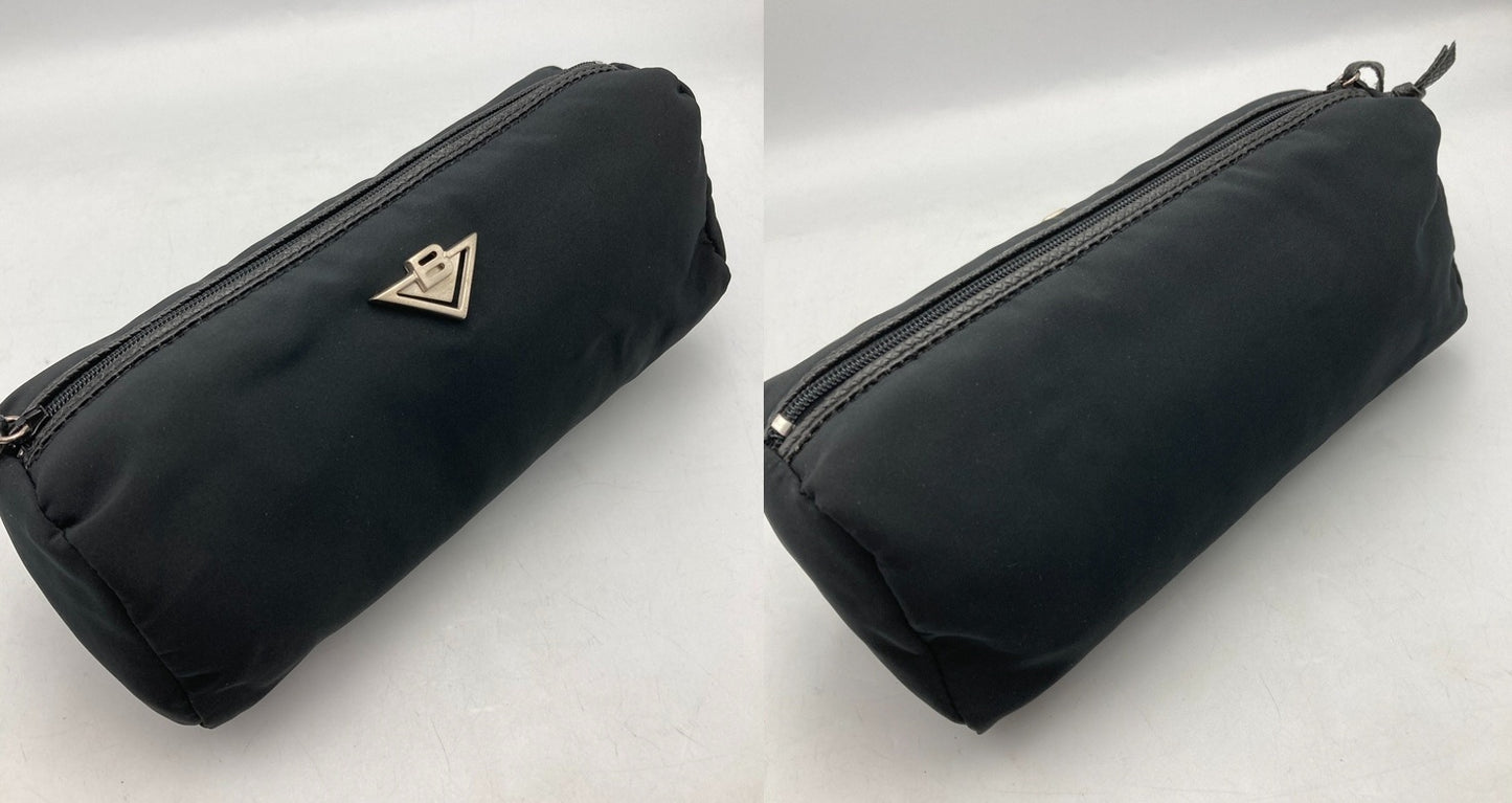 BOTTEGA VENETA ボッテガヴェネタ ナイロンポーチ ブラック 中古 D4