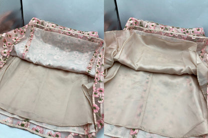 TOCCA LATIFOLIA トッカ ラティフォリア 刺繍 ドレス ワンピース サイズ2 ピンク 中古 D4