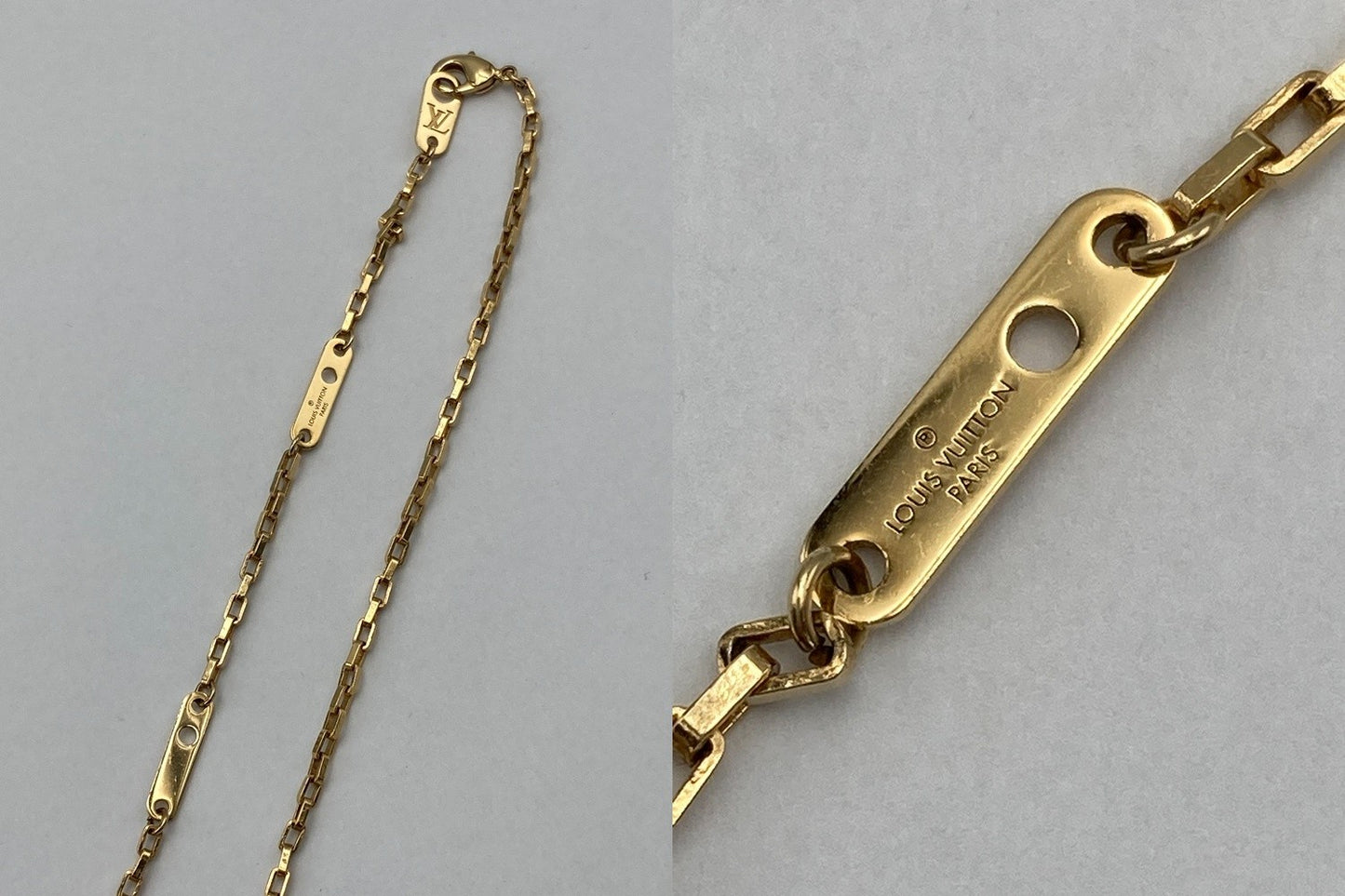 LOUIS VUITTON ルイヴィトン コリエダミエ ホワイト ネックレス M69472 中古 D4