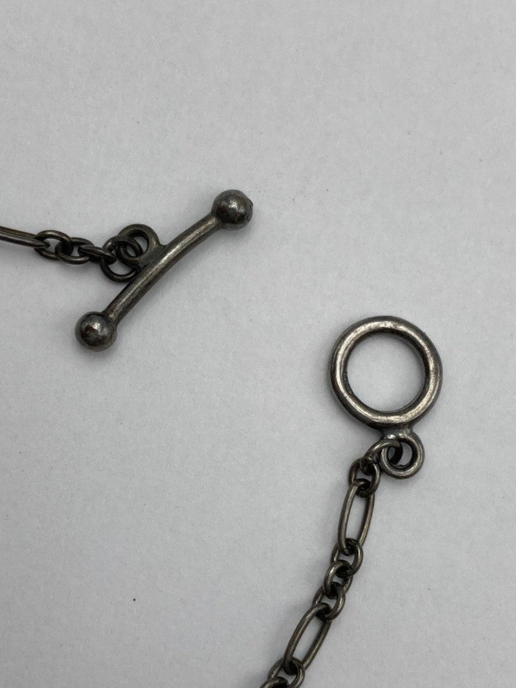 GEORG JENSEN ジョージジェンセン 2000年 ヘリテージ イヤーネックレス SV925 ヘマタイト 中古 D4