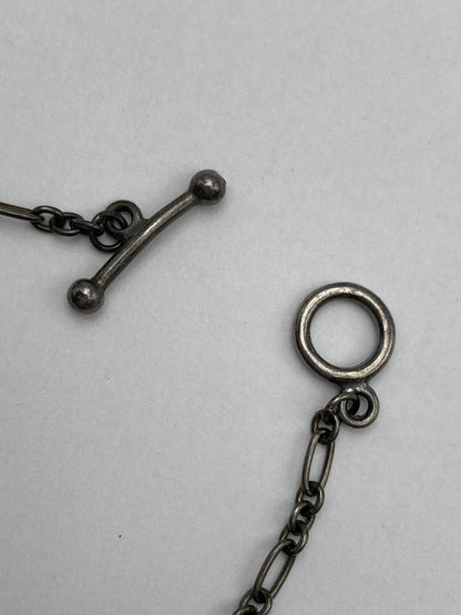 GEORG JENSEN ジョージジェンセン 2000年 ヘリテージ イヤーネックレス SV925 ヘマタイト 中古 D4