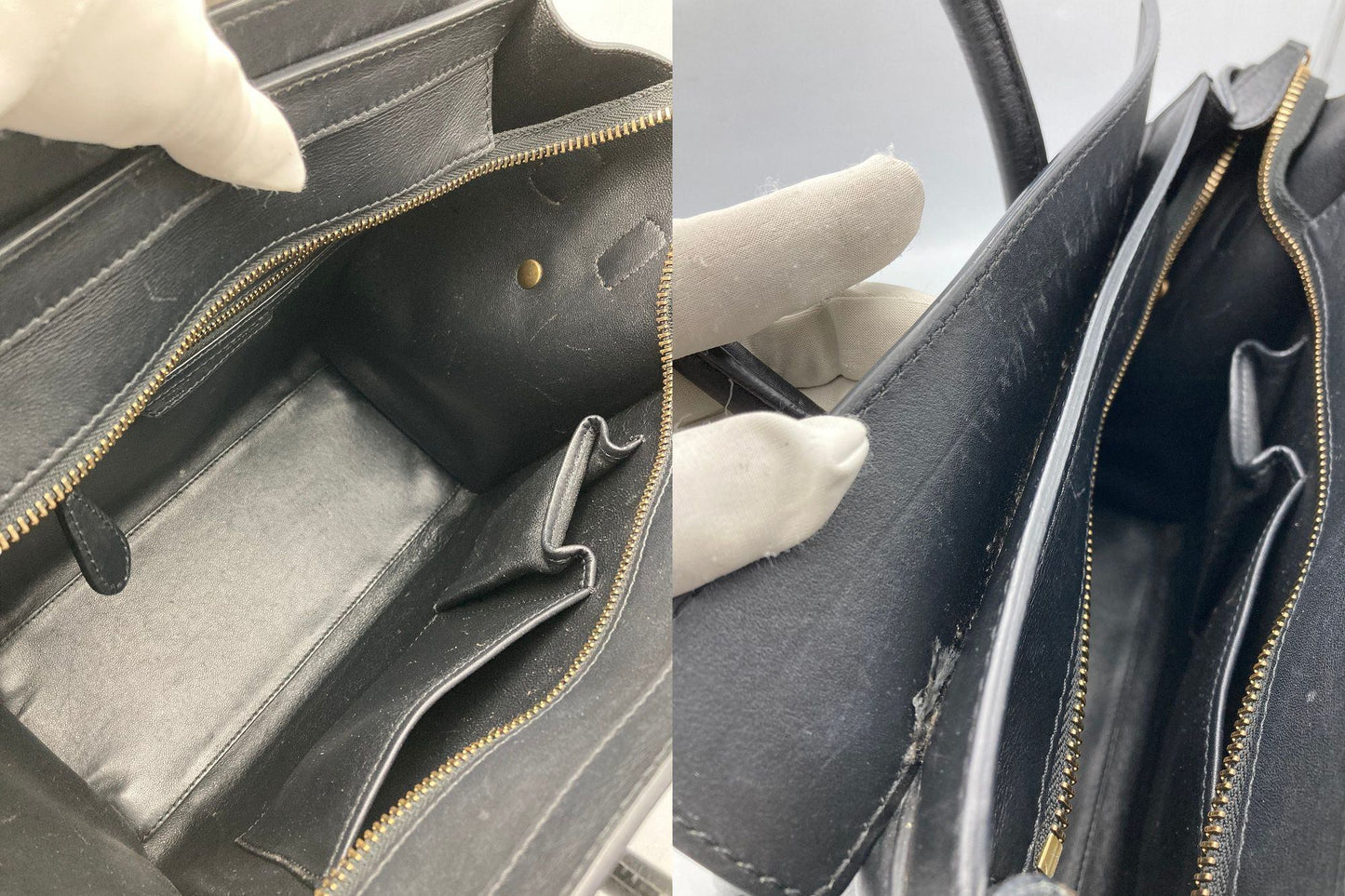 CELINE セリーヌ ラゲージ マイクロ ショッパー ハンドバッグ 中古 D4