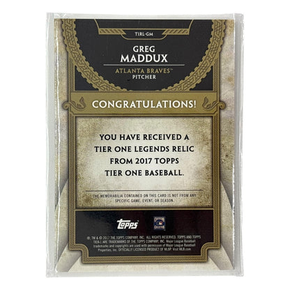 TOPPS MLBカード TIER ONE GREG MADDUX ATLANTA BRAVES 117/200 #T1RL-GM 中古 IT1