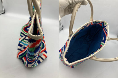 FEILER フェイラー 幾何学模様 トートバッグ 中古 D4