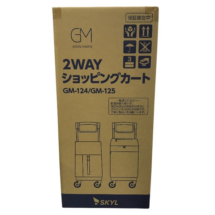 GRANMARIE[グランマリー] ショッピングカート ブレーキ付き 4輪 横押し 後ろ引き 2way 保冷 保温 買い物 保冷バッグ GM-124STDOTBK ドットブラック 中古 Y1