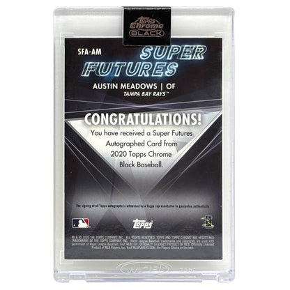 未開封品 TOPPS MLBカード CHROME BLACK AUSTIN MEADOWS TAMPA BAY RAYS /50 #SFA-AM 中古 IT1