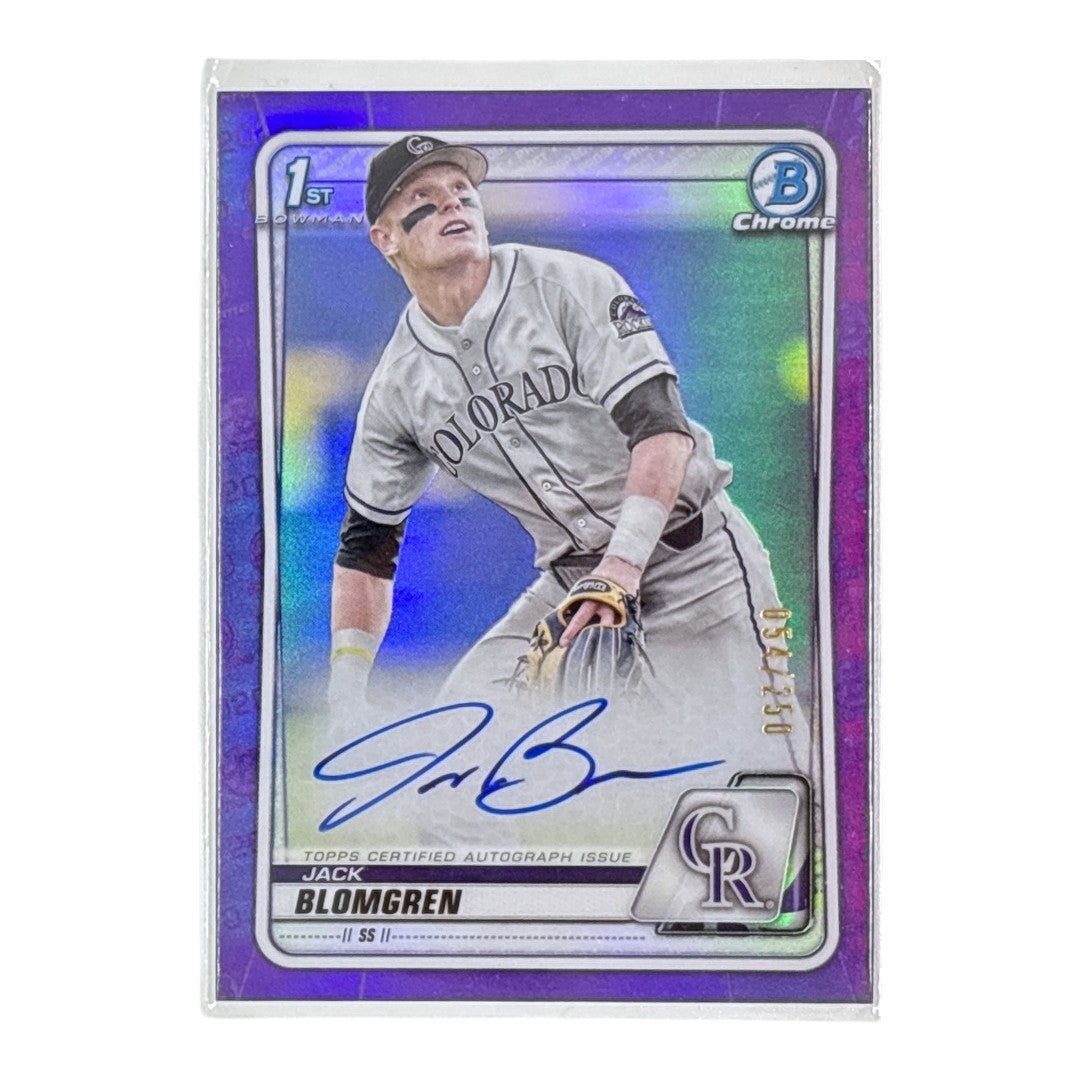 TOPPS MLBカード BOWMAN CHROME 1ST JACK BLOMGREN COLORADO ROCKIES /250 #CDA-JB 中古 IT1