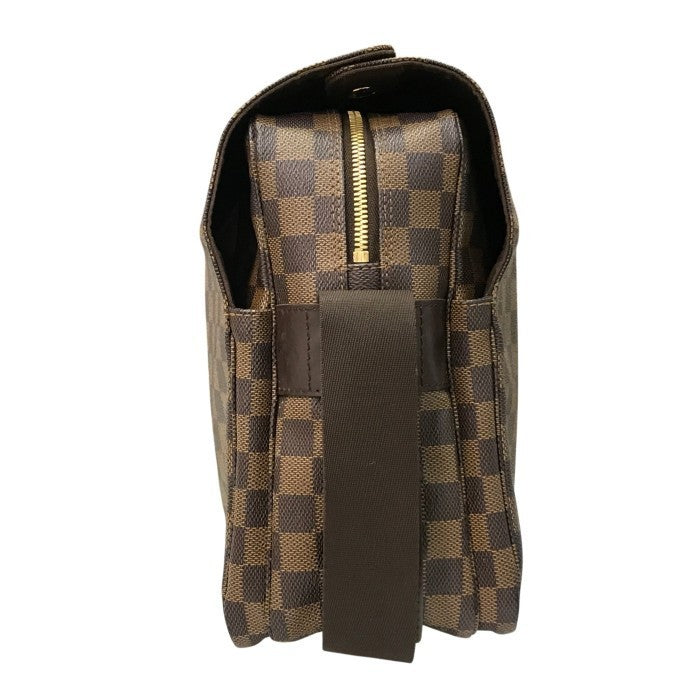 LOUIS VUITTON ルイヴィトン ダミエ エベヌ ナヴィグリオ ショルダーバッグ ユニセックス 斜め掛け 2重フラップ ブラウン N45255 中古 T1