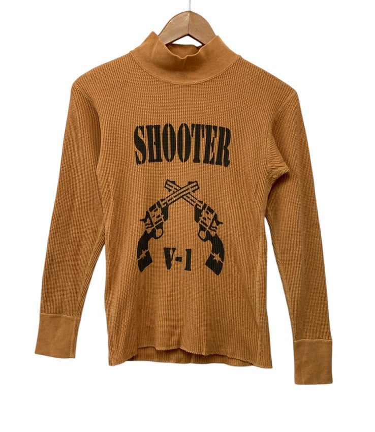 TOYS McCOY トイズマッコイ SHOOTER V-1 ハイネック サーマルTEE ロングスリーブ サイズS メンズ 中古 D4