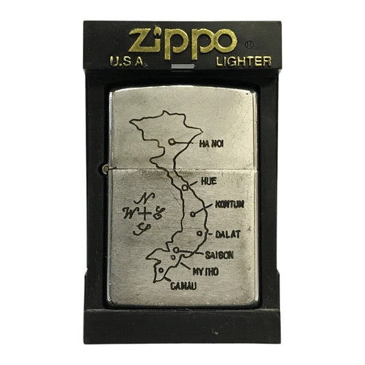 ZIPPO ジッポー VIETNAM 64-65 オイルライター 地図 ベトナム戦争 コレクション 中古 T1