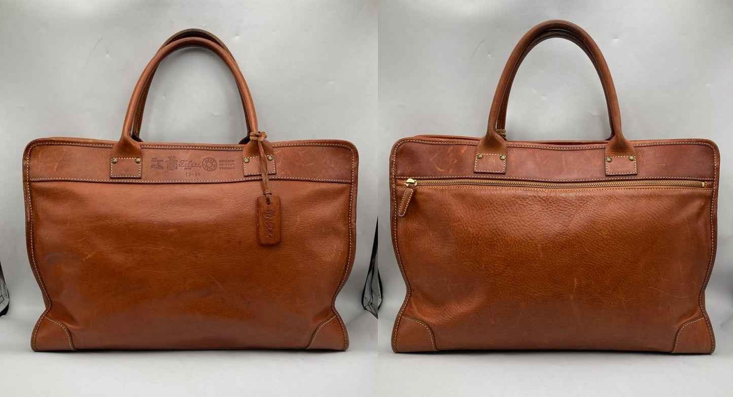 Felisi フェリージ オールレザー トートバッグ 12-39 ブラウン 中古 D4