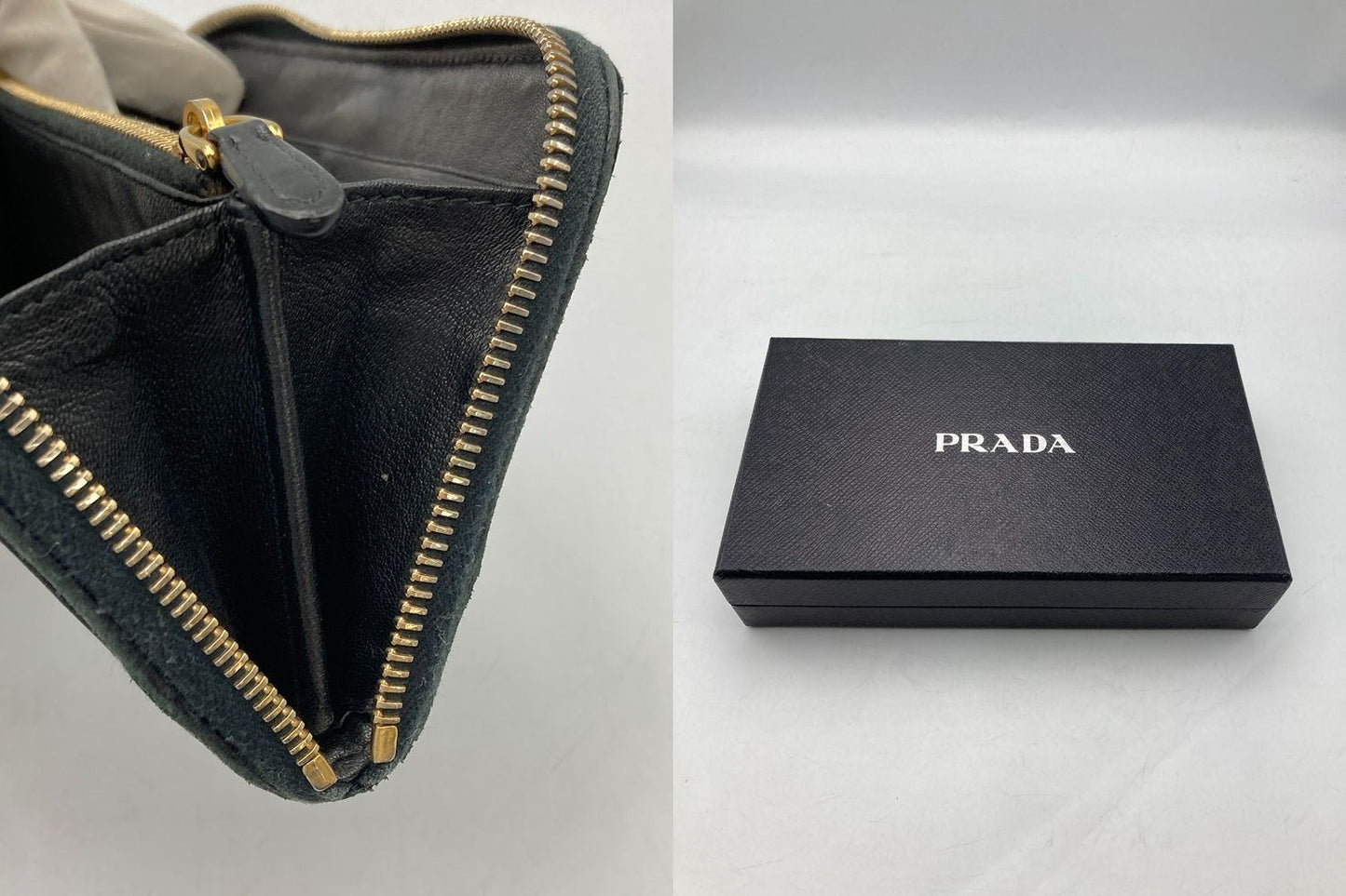 PRADA プラダ ナッパゴーフル ラウンドファスナー長財布 中古 D4