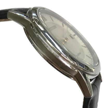 CITIZEN シチズン エコドライブ 腕時計 メンズ アナログ ソーラー Eco-Drive デイト SS レザーバンド シルバー/ブラック J810-S095662 中古 T1