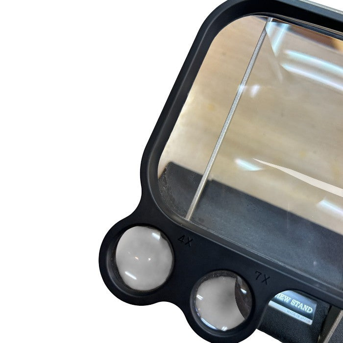 WIDE VIEW STAND ワイドビュースタンド 折りたたみスタンドルーペ 虫眼鏡 拡大鏡 卓上 4倍 7倍 中古 W４