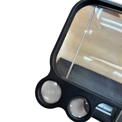 WIDE VIEW STAND ワイドビュースタンド 折りたたみスタンドルーペ 虫眼鏡 拡大鏡 卓上 4倍 7倍 中古 W４