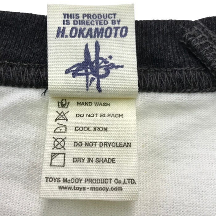 TOYS McCOY トイズマッコイ Tシャツ メンズ コットン 半袖 ラグラン プリント オフホワイト/グレー Mサイズ 中古 T1