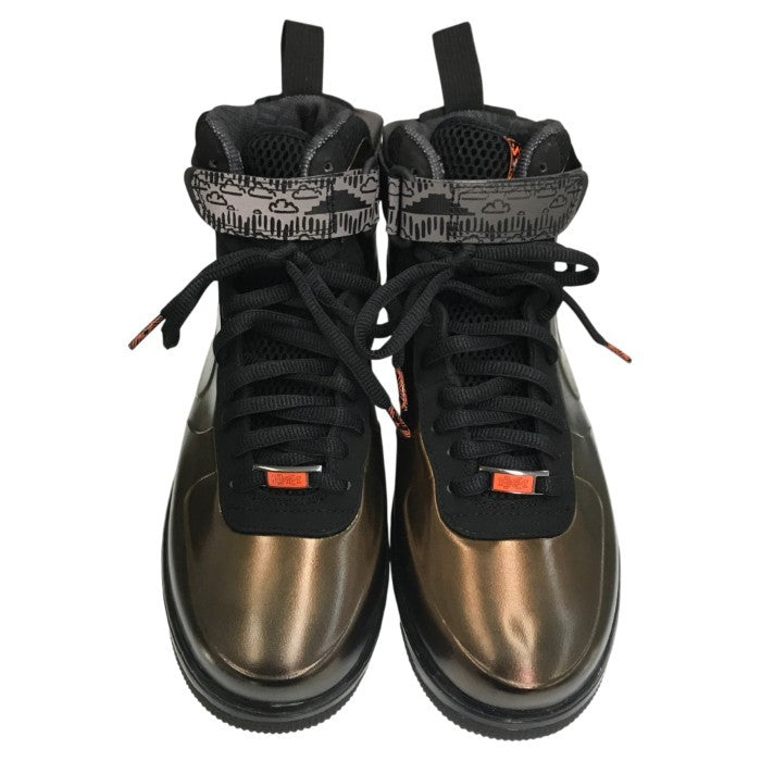 NIKE ナイキ エアフォース1 フォームポジット スニーカー メンズ ハイカット BHM ベルクロ メタリックカッパー 26cm 586583-800 中古 T1