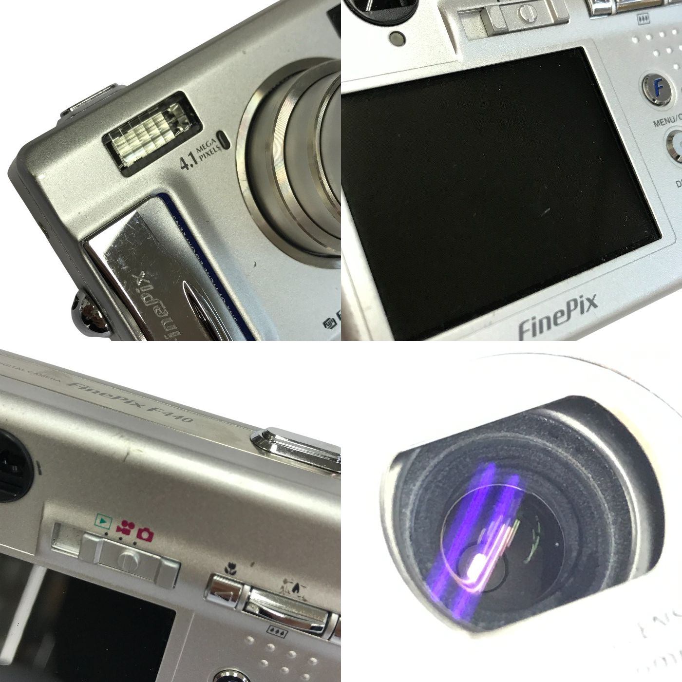 FUJIFILM FinePix コンパクトデジタルカメラ シルバー 光学3.4倍ズーム 2.0インチ液晶 FX-F440S 中古 T1