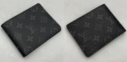 LOUIS VUITTON ルイヴィトン モノグラム・エクリプス ポルトフォイユ ミュルティプル M61695 イニシャル入り メンズ 中古 D4