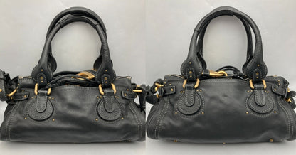 Chloe クロエ パディントン 2WAY レザーバッグ レディース ブラック 中古 D4