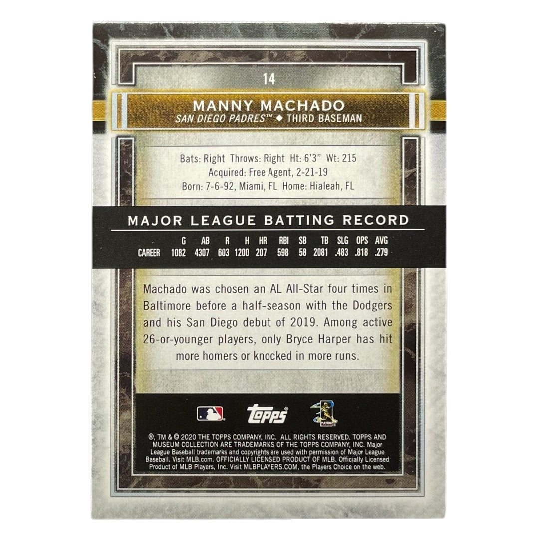 TOPPS MLBカード MUSEUM COLLECTION MANNY MACHADO SAN DIEGO PADRES /99 #14 中古 IT2