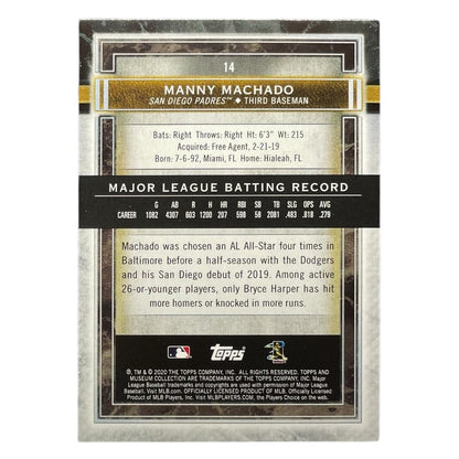 TOPPS MLBカード MUSEUM COLLECTION MANNY MACHADO SAN DIEGO PADRES /99 #14 中古 IT2