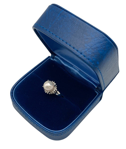 Pt900 パール9.2mm ダイヤ0.23ct リング 13号 中古 D4