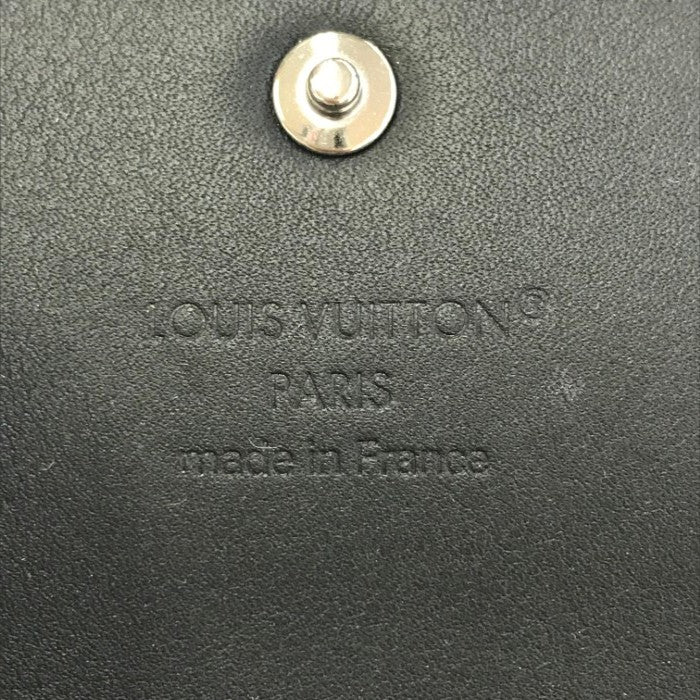 LOUIS VUITTON ルイヴィトン モノグラムシャドウ ミュルティクレ6 キーケース ユニセックス 6連 エンボス コンパクト ブラック M14825 中古 T1