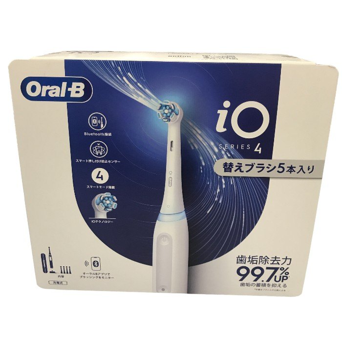 BRAUN ブラウン オーラルB series4 電動歯ブラシ iO4 iOG41A61KWTC クワイトホワイト デンタルケア 充電式 中古 Y1