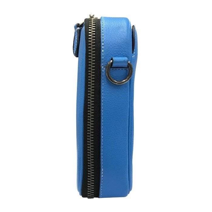 COACH コーチ スタントン クロスボディ ショルダーバッグ メンズ レザー 斜め掛け ポーチ ブルー CL948 中古 T1