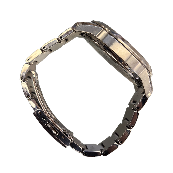 SEIKO セイコー 腕時計 メンズ ソーラー クォーツ デイデイト 日付 曜日 シルバー/ブラック V158-0AM0 中古 T1