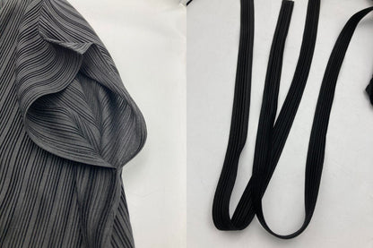 PLEATS PLEASE プリーツプリーズ イッセイミヤケ フレンチスリーブ カットソー サイズ3 ブラック 中古 D4