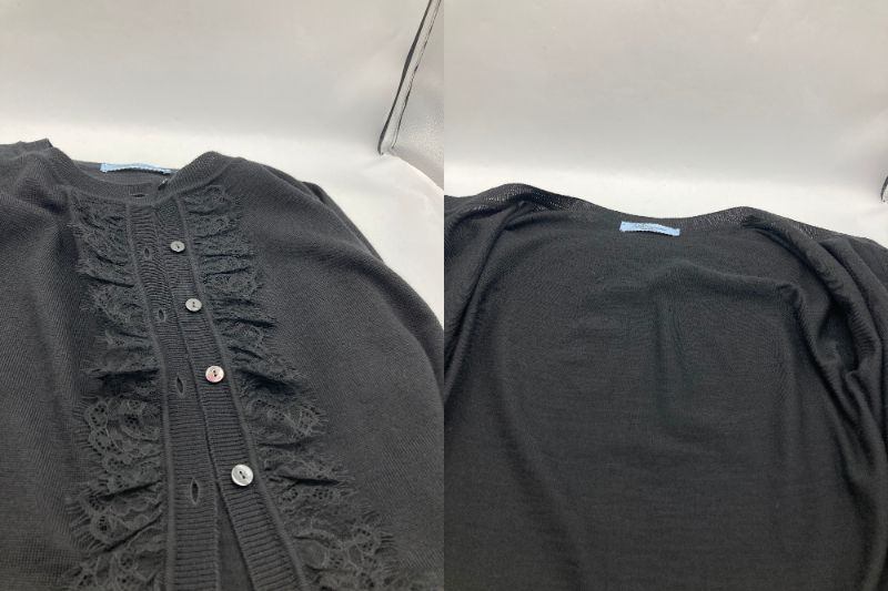 Blumarine ブルマリン フロントレース カーディガン サイズ IT38 ブラック 中古 D4