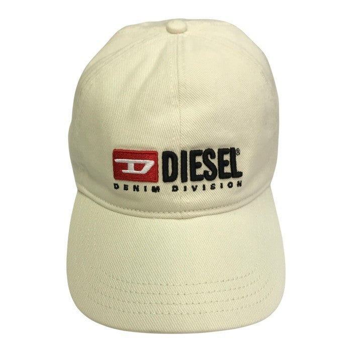DIESEL ディーゼル CORRY-DIV-WASH キャップ ユニセックス コットン 帽子 ロゴ ホワイト サイズ2 A11356 中古 T1