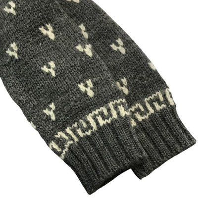 MONCLER モンクレール MAGLIONE TRICOT GIROCOLLO セーター メンズ ウール 厚手ニット ノルディック柄 雪の結晶 グレー Lサイズ 020919035901 中古 T1