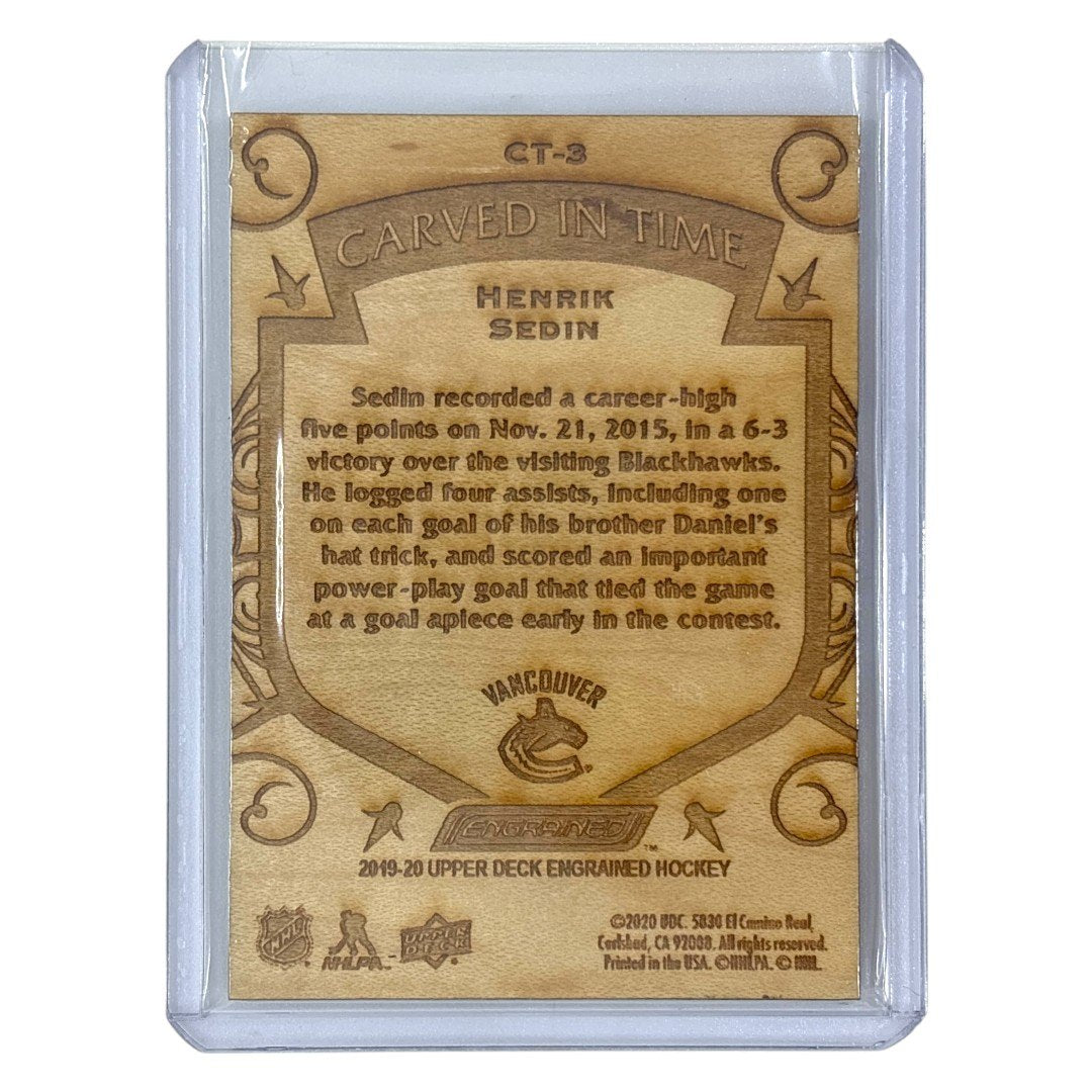 UPPER DECK NHLカード ENGRAINED CARVED IN TIME HENRIK SEDIN VANCOUVER CANUCKS #CT-3 中古 IT1