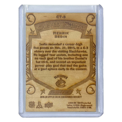 UPPER DECK NHLカード ENGRAINED CARVED IN TIME HENRIK SEDIN VANCOUVER CANUCKS #CT-3 中古 IT1